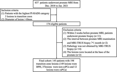 Sub-differentiation of PI-RADS 3 lesions in TZ by advanced diffusion-weighted imaging to aid the biopsy decision process